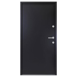 vidaXL Haustür Anthrazit 100x200 cm Aluminium