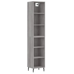 vidaXL Highboard Grau Sonoma 34,5x32,5x180 cm Holzwerkstoff