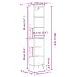 vidaXL Highboard Grau Sonoma 34,5x32,5x180 cm Holzwerkstoff vidaXL Highboard Grau Sonoma 34,5x32,5x180 cm Holzwerkstoff