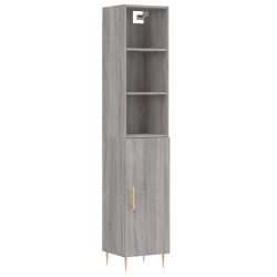 vidaXL Highboard Grau Sonoma 34,5x34x180 cm Holzwerkstoff