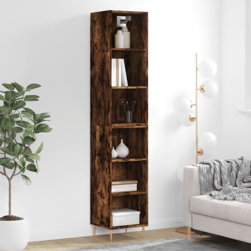 vidaXL Highboard Räuchereiche 34,5x32,5x180 cm Holzwerkstoff vidaXL Highboard Räuchereiche 34,5x32,5x180 cm Holzwerkstoff