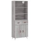 vidaXL Highboard Grau Sonoma 69,5x34x180 cm Holzwerkstoff vidaXL Highboard Grau Sonoma 69,5x34x180 cm Holzwerkstoff
