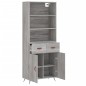 vidaXL Highboard Grau Sonoma 69,5x34x180 cm Holzwerkstoff vidaXL Highboard Grau Sonoma 69,5x34x180 cm Holzwerkstoff