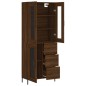 Highboard Braun Eichen-Optik 69,5x34x180 cm Holzwerkstoff Highboard Braun Eichen-Optik 69,5x34x180 cm Holzwerkstoff