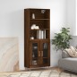 vidaXL Highboard Braun Eichen-Optik 69,5x34x180 cm Holzwerkstoff vidaXL Highboard Braun Eichen-Optik 69,5x34x180 cm Holzwerkstoff