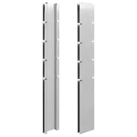 vidaXL Zaunpfosten 10 Stk. Silbern 140 cm Verzinkter Stahl