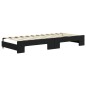 vidaXL Tagesbett Ausziehbar mit Schubladen Schwarz 80x200 cm Samt vidaXL Tagesbett Ausziehbar mit Schubladen Schwarz 80x200 cm Samt