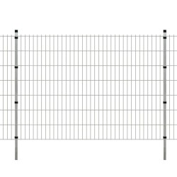vidaXL Zaunpfosten 10 Stk. Silbern 200 cm Verzinkter Stahl