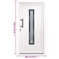 vidaXL Haustür Weiß 108x208 cm PVC vidaXL Haustür Weiß 108x208 cm PVC