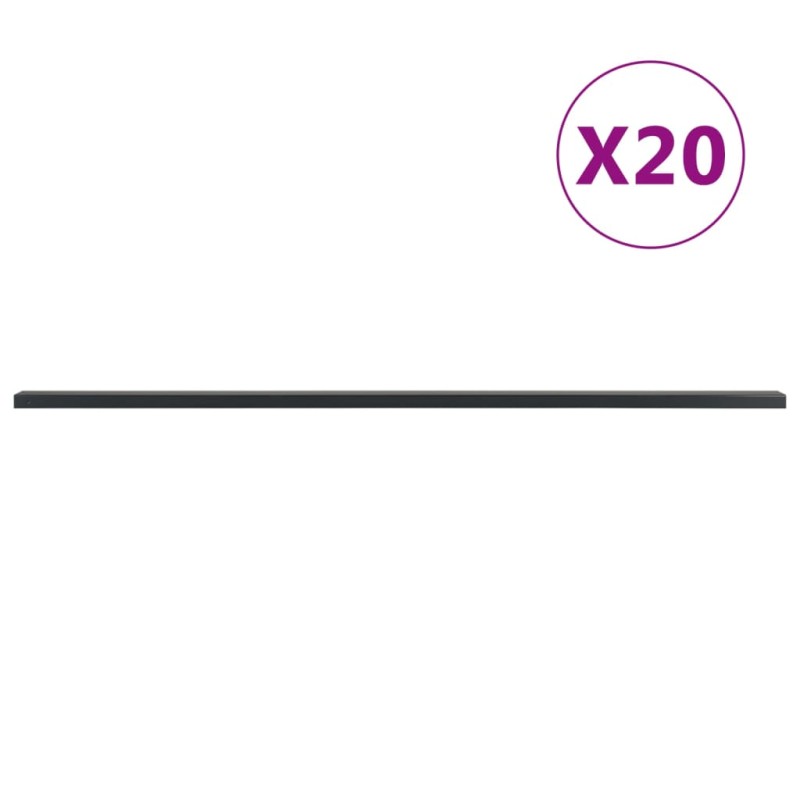 vidaXL Zaunpfosten 20 Stk. Grau 200 cm Stahl vidaXL Zaunpfosten 20 Stk. Grau 200 cm Stahl
