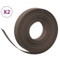 vidaXL Rasenkanten 2 Stk. Braun 10 m 10 cm Polyethylen vidaXL Rasenkanten 2 Stk. Braun 10 m 10 cm Polyethylen