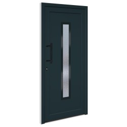 vidaXL Haustür Anthrazit 98x208 cm PVC