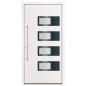 vidaXL Haustür Weiß 110x210 cm Aluminium und PVC vidaXL Haustür Weiß 110x210 cm Aluminium und PVC