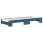 vidaXL Tagesbett Ausziehbar mit Schubladen Blau 80x200 cm Samt vidaXL Tagesbett Ausziehbar mit Schubladen Blau 80x200 cm Samt