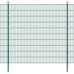 vidaXL Zaunpfosten 20 Stk. Grün 260 cm Verzinkter Stahl