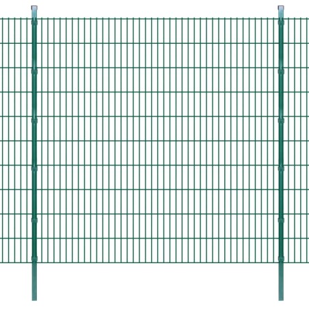 vidaXL Zaunpfosten 20 Stk. Grün 260 cm Verzinkter Stahl