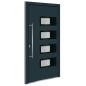 vidaXL Haustür Anthrazit 100x200 cm Aluminium und PVC vidaXL Haustür Anthrazit 100x200 cm Aluminium und PVC