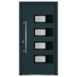 vidaXL Haustür Anthrazit 100x200 cm Aluminium und PVC vidaXL Haustür Anthrazit 100x200 cm Aluminium und PVC