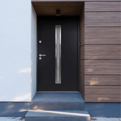 vidaXL Haustür Anthrazit 90x200 cm Aluminium