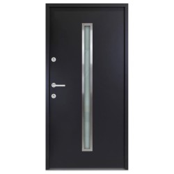 vidaXL Haustür Anthrazit 90x200 cm Aluminium