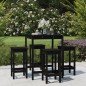 vidaXL 5-tlg. Gartenbar-Set Schwarz Massivholz Kiefer vidaXL 5-tlg. Gartenbar-Set Schwarz Massivholz Kiefer