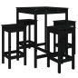 vidaXL 5-tlg. Gartenbar-Set Schwarz Massivholz Kiefer vidaXL 5-tlg. Gartenbar-Set Schwarz Massivholz Kiefer