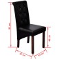 vidaXL Esszimmerstühle 6 Stk. Schwarz Kunstleder vidaXL Esszimmerstühle 6 Stk. Schwarz Kunstleder