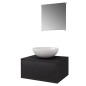 vidaXL 3-tlg. Badmöbel-Set mit Waschbecken Schwarz vidaXL 3-tlg. Badmöbel-Set mit Waschbecken Schwarz