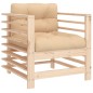 vidaXL Gartenstühle mit Kissen 2 Stk. Massivholz Kiefer vidaXL Gartenstühle mit Kissen 2 Stk. Massivholz Kiefer