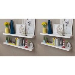 vidaXL Wandregale 4 Stk. Weiß 100 cm