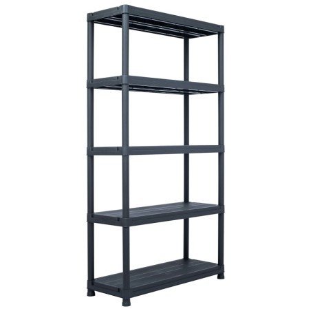 vidaXL Lagerregale 2 Stk. Schwarz 250 kg 80 x 40 x 180 cm Kunststoff