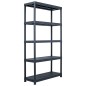 vidaXL Lagerregale 2 Stk. Schwarz 250 kg 80 x 40 x 180 cm Kunststoff vidaXL Lagerregale 2 Stk. Schwarz 250 kg 80 x 40 x 180 cm Kunststoff