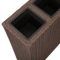 vidaXL Garten-Hochbeet mit 4 Töpfen 2 Stk. Poly Rattan Braun vidaXL Garten-Hochbeet mit 4 Töpfen 2 Stk. Poly Rattan Braun