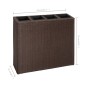 vidaXL Garten-Hochbeet mit 4 Töpfen 2 Stk. Poly Rattan Braun vidaXL Garten-Hochbeet mit 4 Töpfen 2 Stk. Poly Rattan Braun