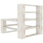 vidaXL Garten-Palettensofa 3-Sitzer Weiß Holz vidaXL Garten-Palettensofa 3-Sitzer Weiß Holz