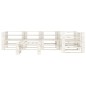 vidaXL 6-tlg. Garten-Lounge-Set aus Paletten Holz Weiß vidaXL 6-tlg. Garten-Lounge-Set aus Paletten Holz Weiß