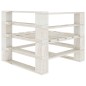 vidaXL 4-tlg. Garten-Lounge-Set aus Paletten Holz Weiß vidaXL 4-tlg. Garten-Lounge-Set aus Paletten Holz Weiß