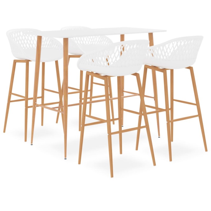 vidaXL 5-tlg. Bar-Set Weiß vidaXL 5-tlg. Bar-Set Weiß