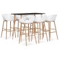 vidaXL 7-tlg. Bar-Set Schwarz und Weiß vidaXL 7-tlg. Bar-Set Schwarz und Weiß