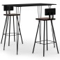 vidaXL 3-tlg. Bar-Set Schwarz vidaXL 3-tlg. Bar-Set Schwarz