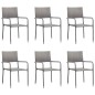 vidaXL 7-tlg. Garten-Essgruppe Poly Rattan Anthrazit und Grau vidaXL 7-tlg. Garten-Essgruppe Poly Rattan Anthrazit und Grau