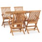 vidaXL 5-tlg. Garten-Essgruppe Klappbar Massivholz Teak vidaXL 5-tlg. Garten-Essgruppe Klappbar Massivholz Teak