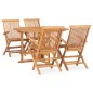 vidaXL 5-tlg. Garten-Essgruppe Klappbar Massivholz Teak vidaXL 5-tlg. Garten-Essgruppe Klappbar Massivholz Teak