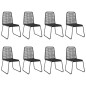 vidaXL 9-tlg. Garten-Essgruppe PVC Rattan Schwarz und Braun vidaXL 9-tlg. Garten-Essgruppe PVC Rattan Schwarz und Braun