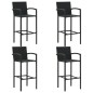 vidaXL 5-tlg. Gartenbar-Set Schwarz vidaXL 5-tlg. Gartenbar-Set Schwarz