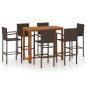 vidaXL 7-tlg. Gartenbar-Set Braun vidaXL 7-tlg. Gartenbar-Set Braun