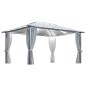 vidaXL Pavillon mit Vorhängen & LED-Lichterkette 400x300 cm Creme Alu vidaXL Pavillon mit Vorhängen & LED-Lichterkette 400x300 cm Creme Alu