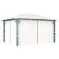 vidaXL Pavillon mit Vorhängen & LED-Lichterkette 400x300 cm Creme Alu vidaXL Pavillon mit Vorhängen & LED-Lichterkette 400x300 cm Creme Alu