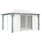vidaXL Pavillon mit Vorhängen & LED-Lichterkette 400x300 cm Creme Alu vidaXL Pavillon mit Vorhängen & LED-Lichterkette 400x300 cm Creme Alu