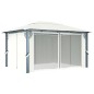 vidaXL Pavillon mit Vorhängen & LED-Lichterkette 400x300 cm Creme Alu vidaXL Pavillon mit Vorhängen & LED-Lichterkette 400x300 cm Creme Alu